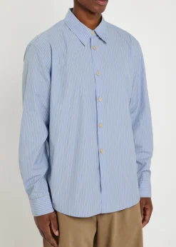 Beyond pinstriped cotton-poplin shirt