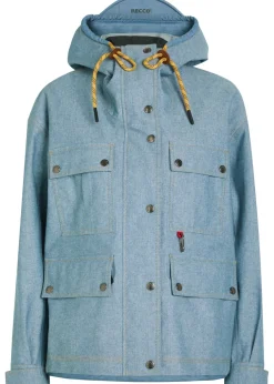 Beziers waterproof hooded denim jacket