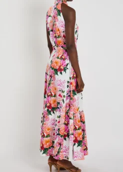 Biba floral-print belted cotton maxi dress