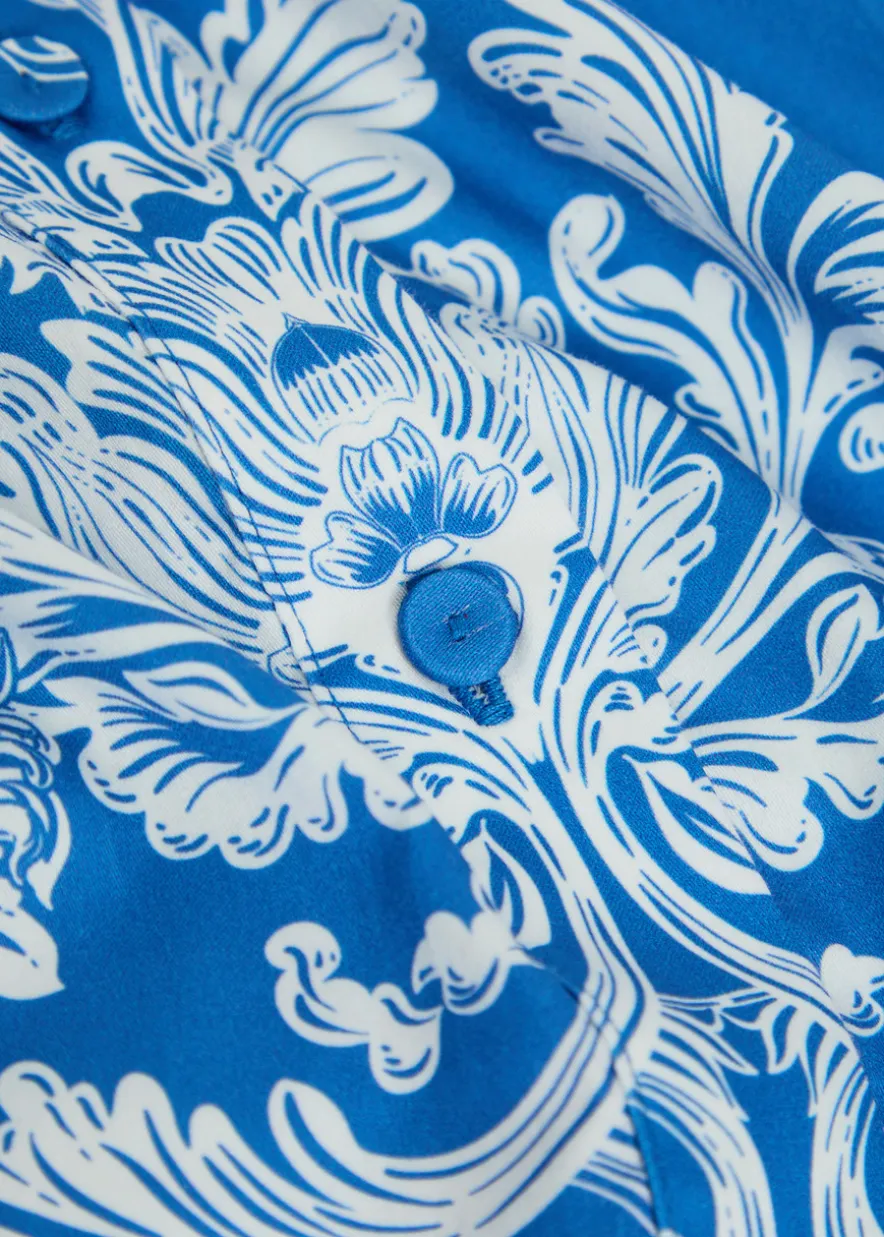 Biba printed belted cotton maxi dress