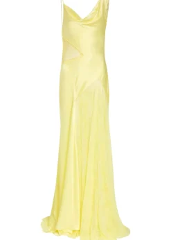 Bijou lace and silk maxi dress