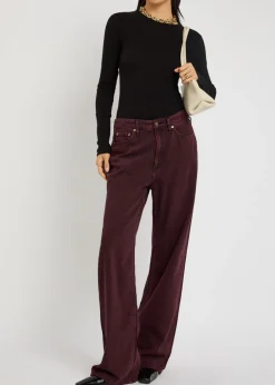 Bina ribbed stretch-jersey top