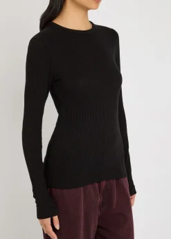 Bina ribbed stretch-jersey top