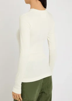 Bina ribbed stretch-jersey top