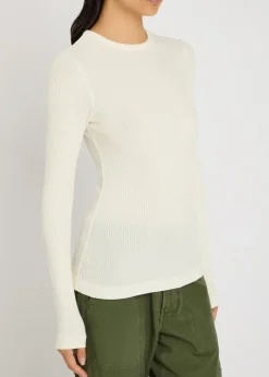 Bina ribbed stretch-jersey top