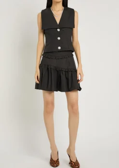 Birdie collared poplin vest