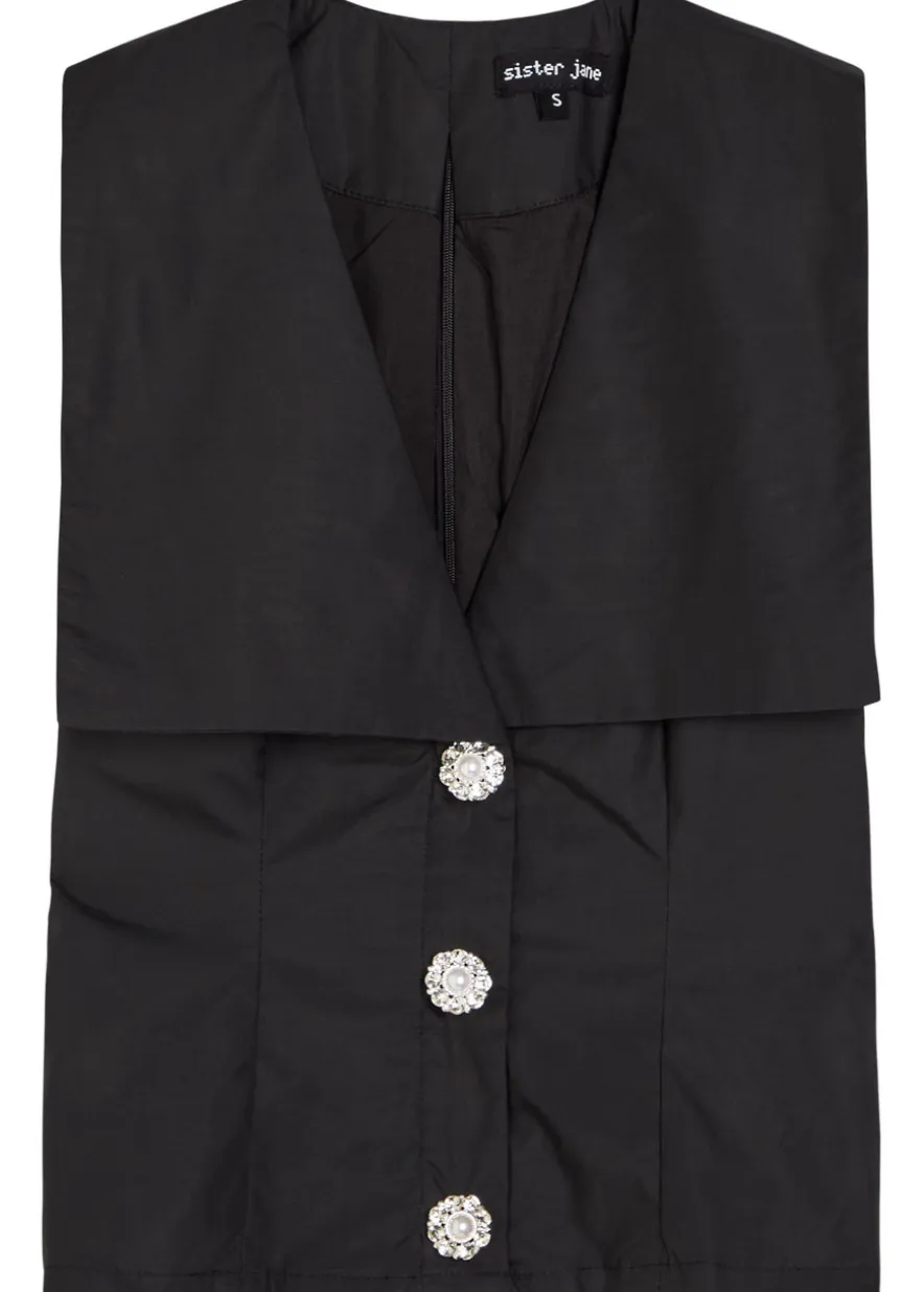 Birdie collared poplin vest