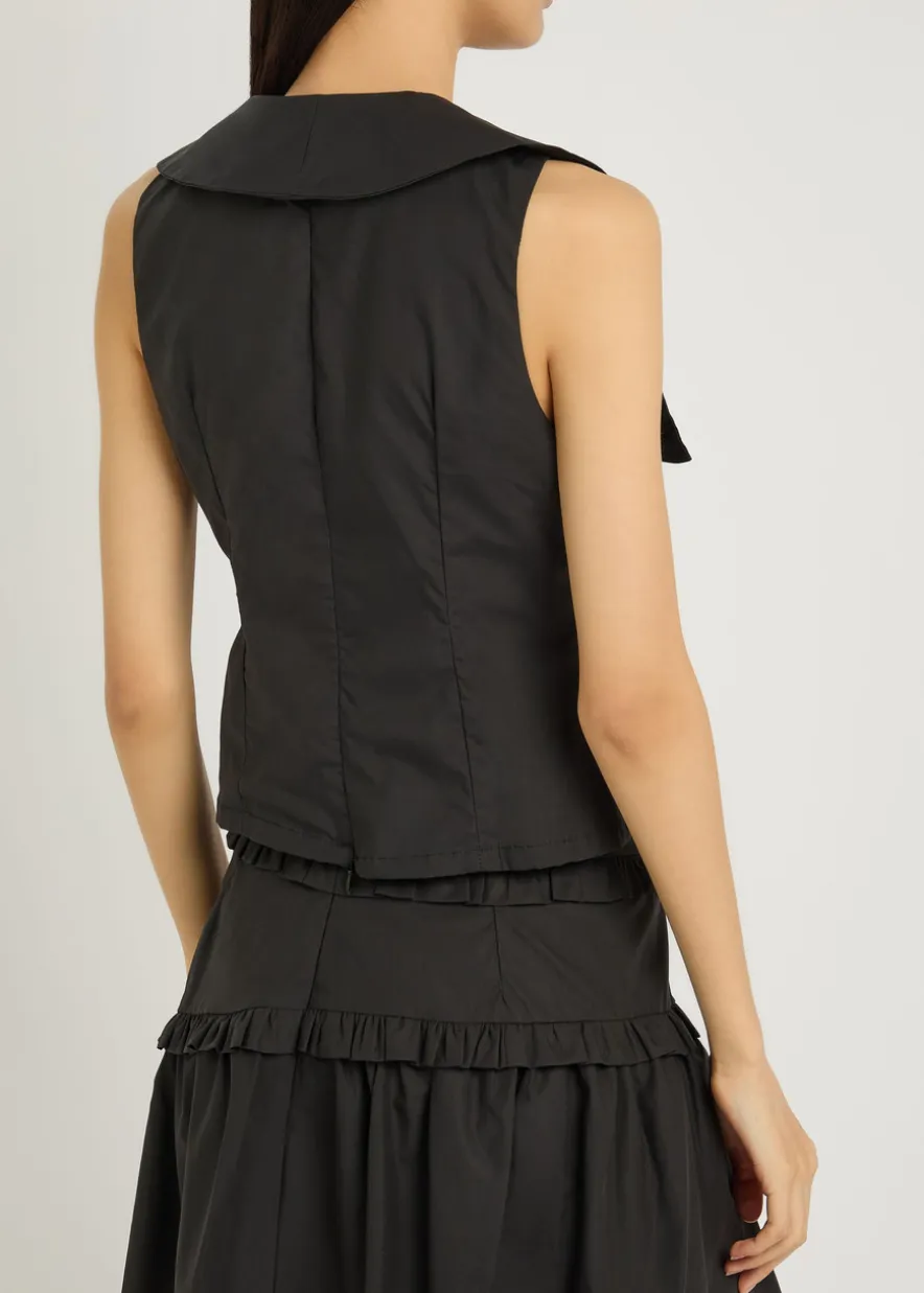 Birdie collared poplin vest