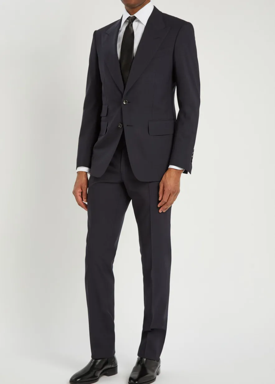 Bistretch Shelton wool-blend evening suit