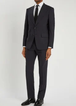 Bistretch Shelton wool-blend evening suit