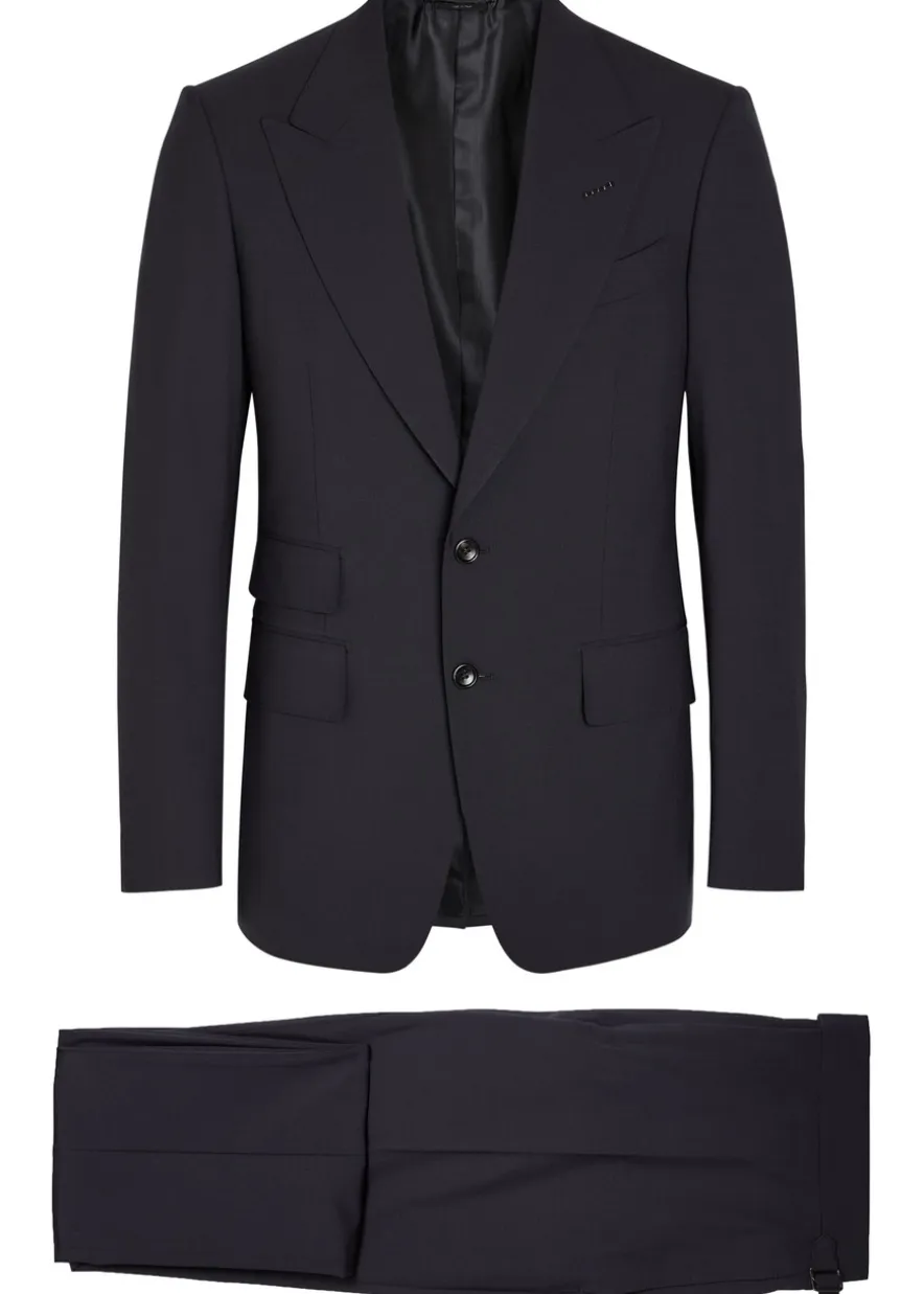 Bistretch Shelton wool-blend evening suit