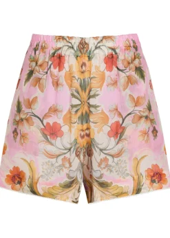 Bizzy floral-print ramie shorts
