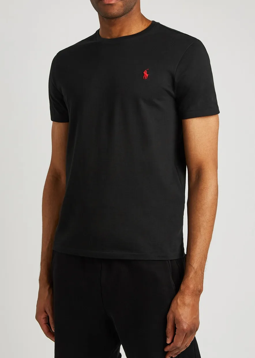 Black cotton T-shirt