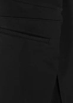 Black stretch-jersey flared-leg trousers