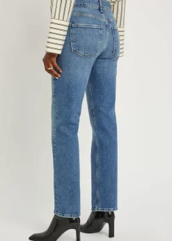 Blaine horsebit-embellished slim straight-leg jeans