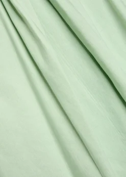 Blaire pleated wide-leg linen-blend trousers