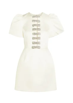 Blaise crystal-embellished satin-twill mini dress