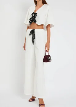 Blanca broderie anglaise cotton trousers