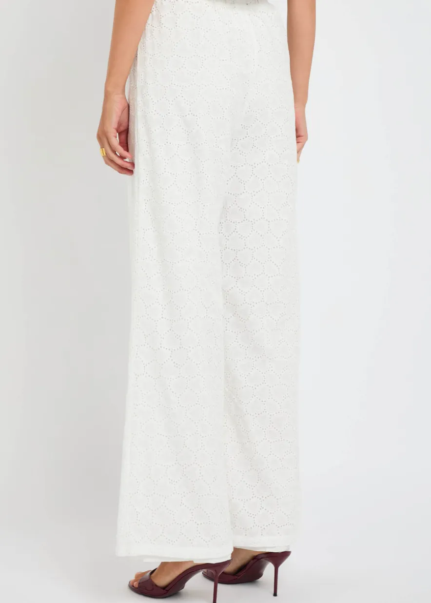 Blanca broderie anglaise cotton trousers