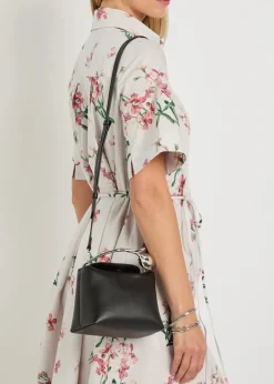 Bloom mini leather top handle bag