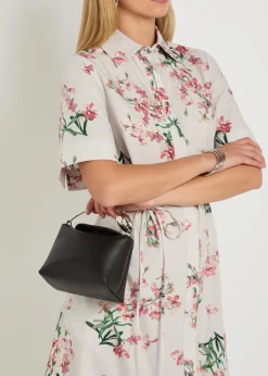 Bloom mini leather top handle bag
