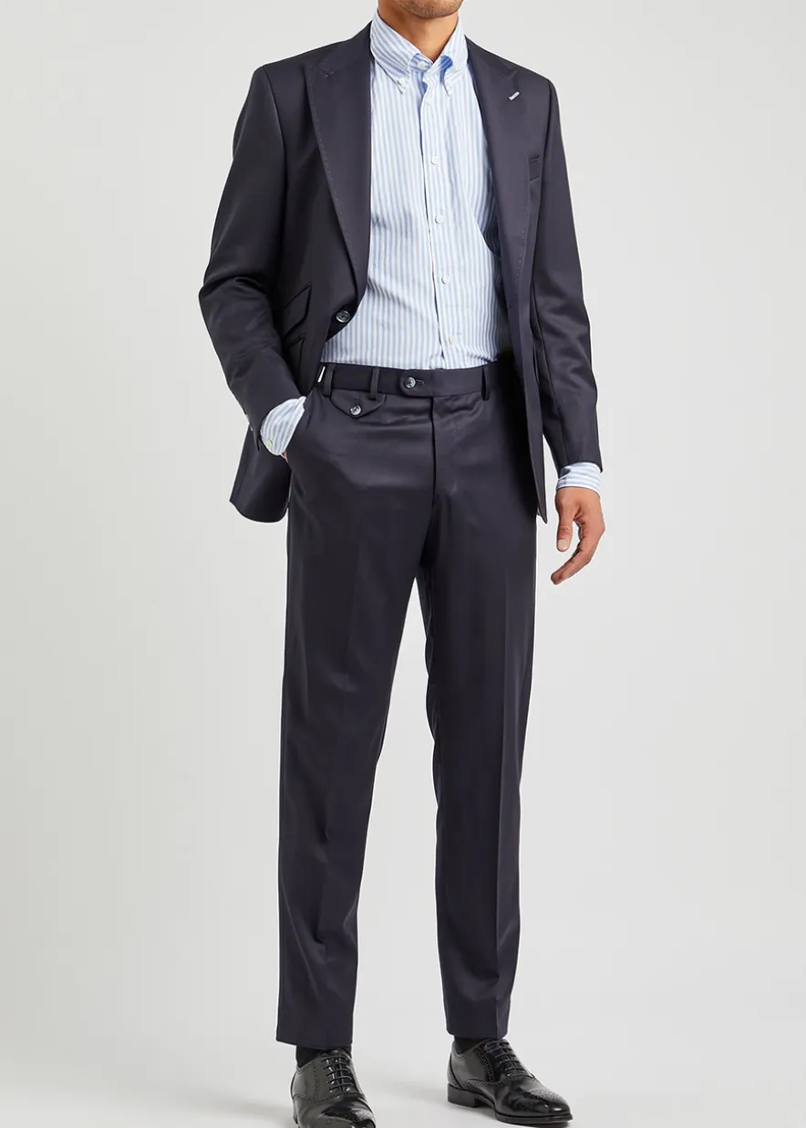 Blue striped cotton Oxford shirt