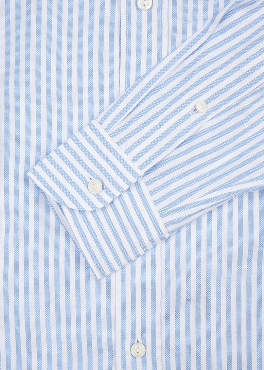 Blue striped cotton Oxford shirt