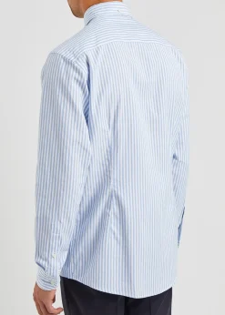 Blue striped cotton Oxford shirt