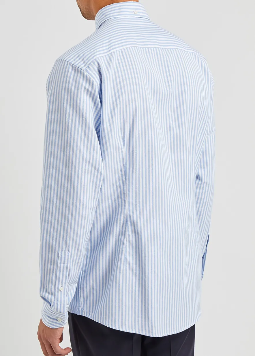 Blue striped cotton Oxford shirt