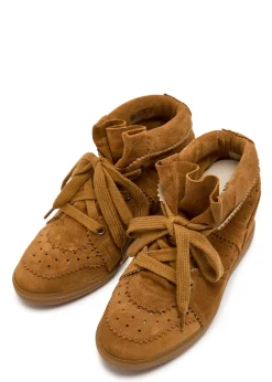 Bobby 50 perforated suede wedge sneakers