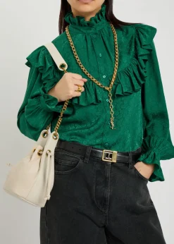 Bo chain quilted leather bucket bag