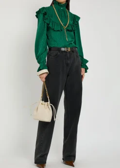 Bo chain quilted leather bucket bag
