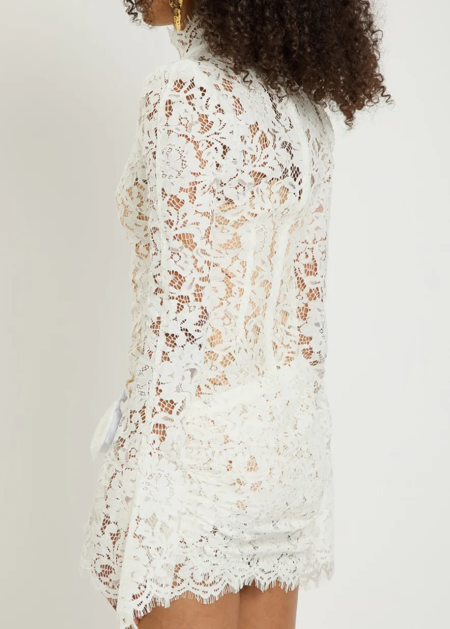 Bodita appliquéd guipure lace mini dress