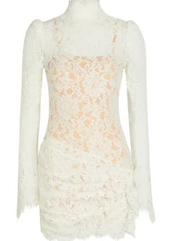 Bodita appliquéd guipure lace mini dress