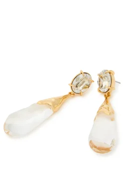 Bonbon 14kt gold-plated drop earrings