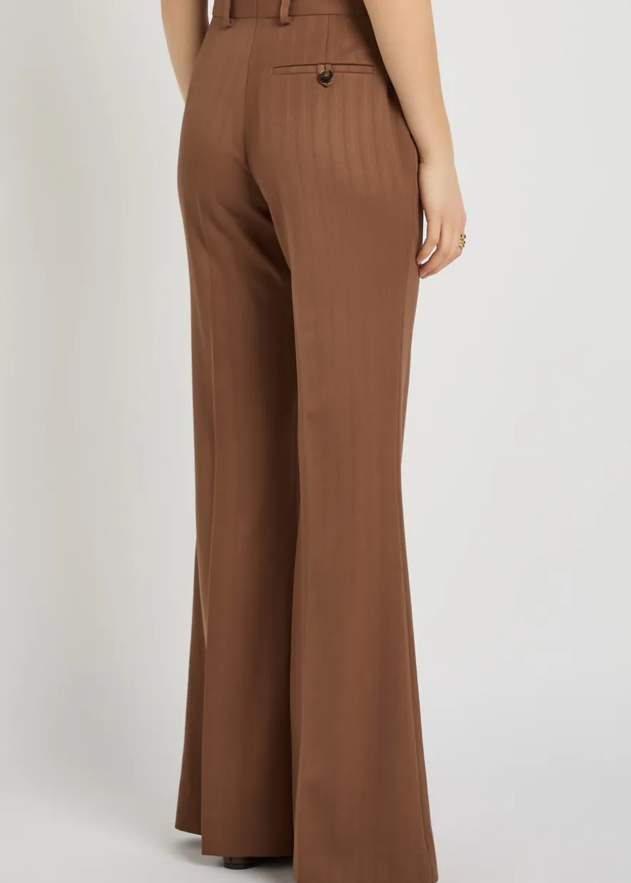 Bootcut wool trousers