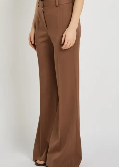 Bootcut wool trousers