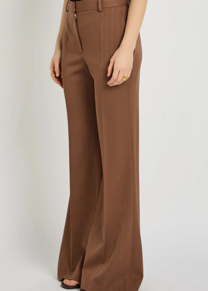 Bootcut wool trousers