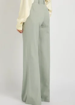 Bootcut wool trousers