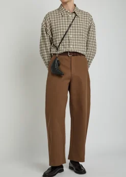 Bosworth curved-leg cotton trousers