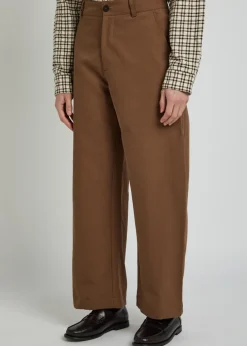 Bosworth curved-leg cotton trousers