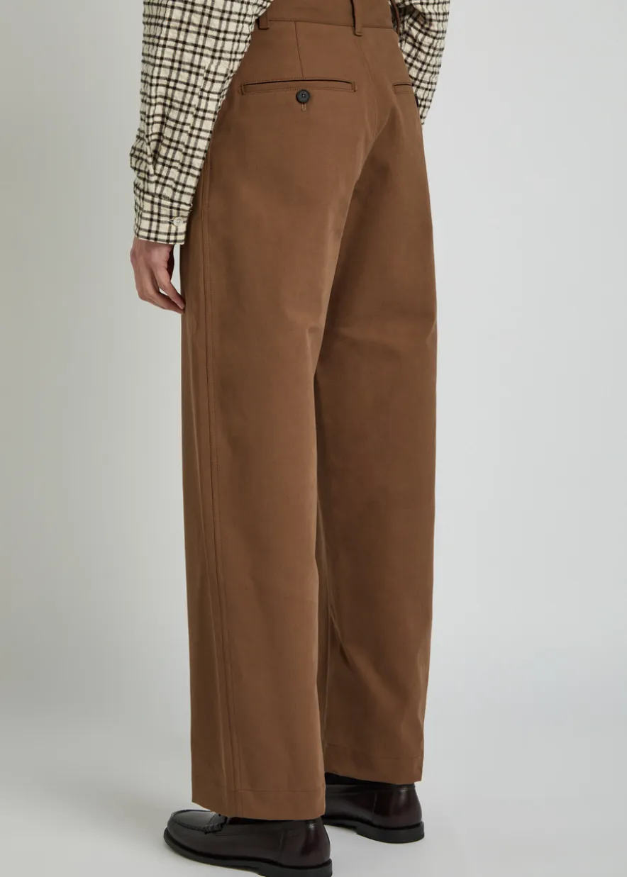 Bosworth curved-leg cotton trousers