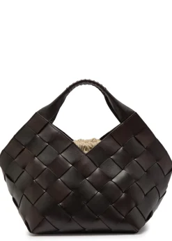 Botteghe small woven leather tote