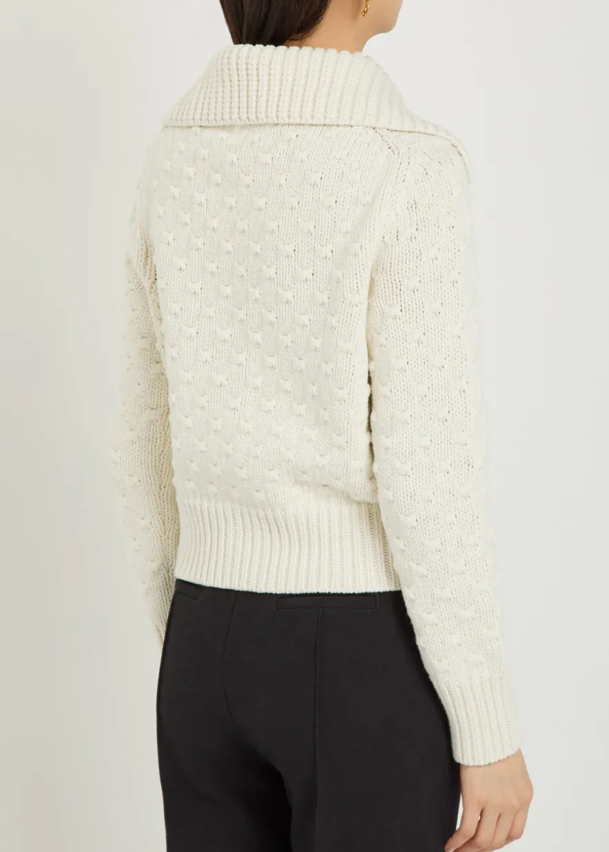 Bourgeois bobble-knit wool-blend cardigan