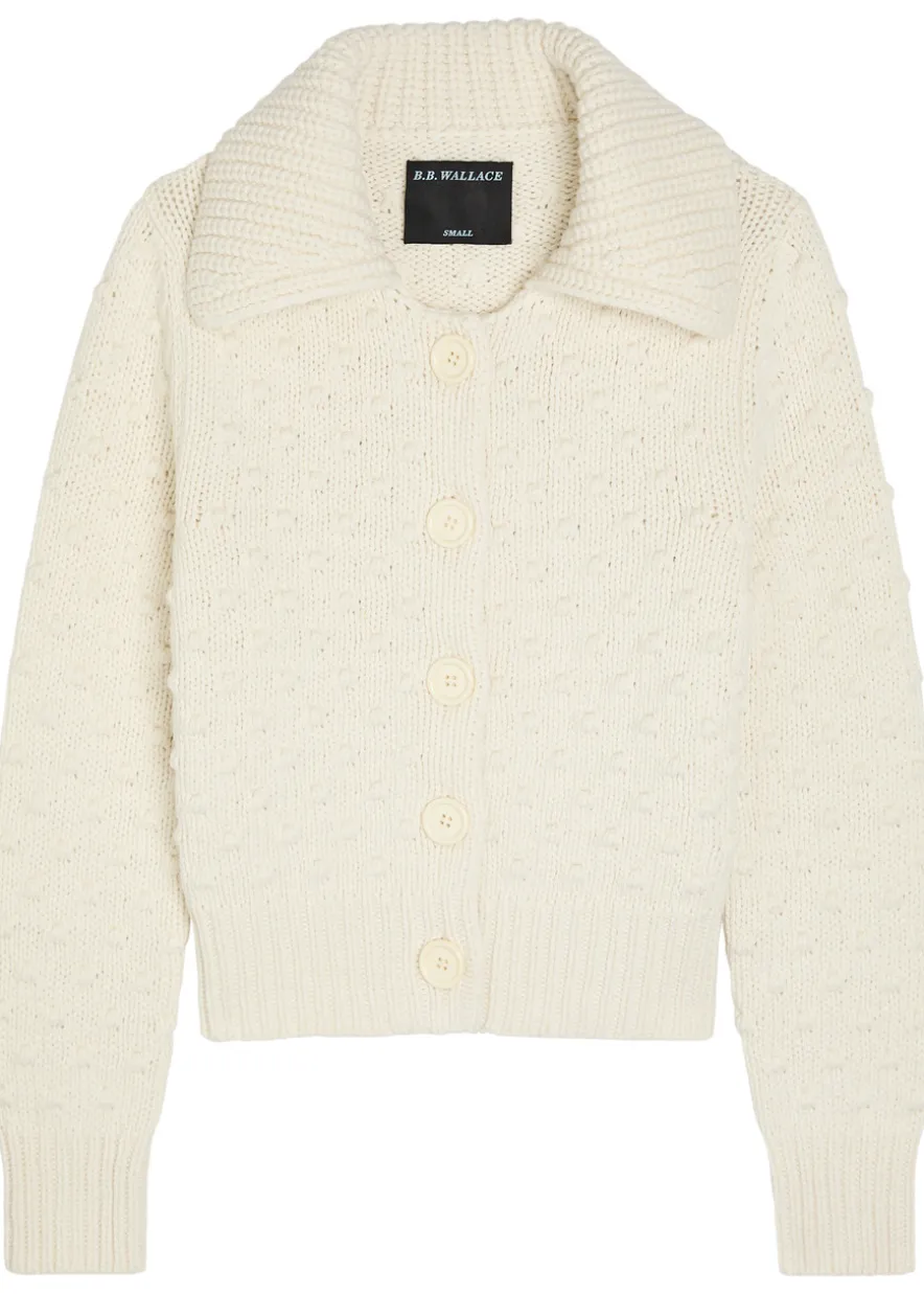 Bourgeois bobble-knit wool-blend cardigan
