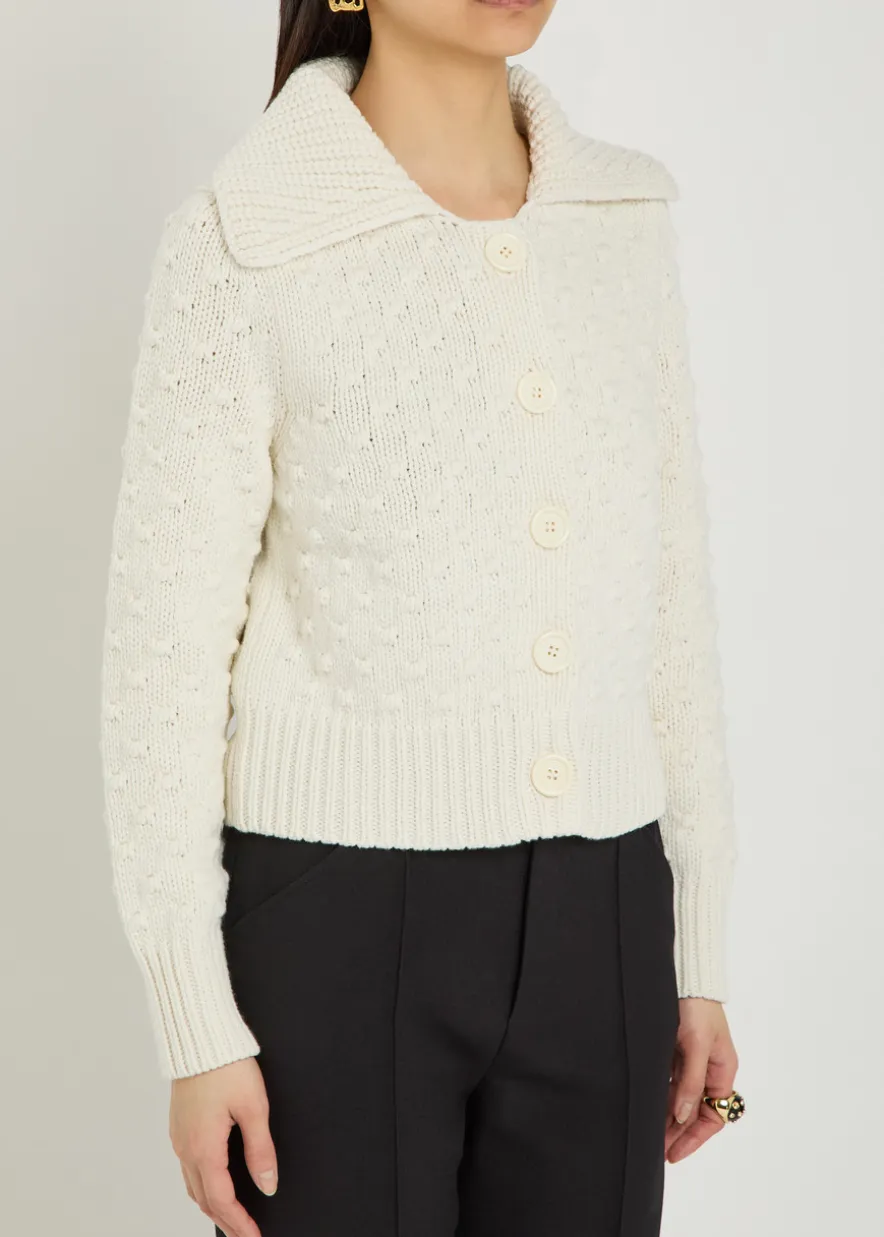 Bourgeois bobble-knit wool-blend cardigan