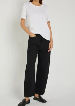 Bow Crop barrel-leg jeans