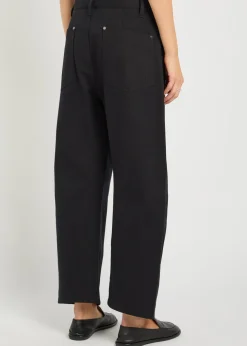 Bow Crop barrel-leg jeans