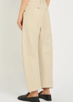 Bow Crop barrel-leg jeans
