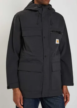 Bowden hooded water-repellent jacket
